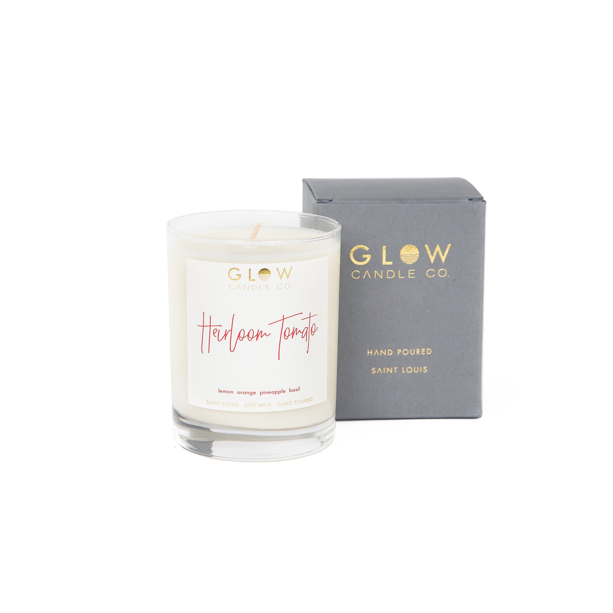 Glow Candle Co EcoFriendly Hand Poured Soy Wax Candle Heirloom Tomato Glow Candle Company